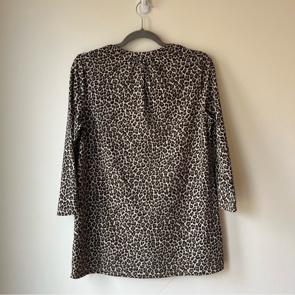 Jasmine & Juliana Leopard Print tunic top small animal print 3/4 sleeve blouse - Picture 10 of 11